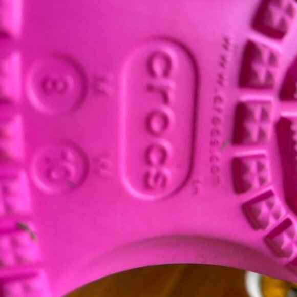 Crocs Classic Hot Pink Women's Rain Boots Excellent Condition Women's Size 10 - Picture 4 of 5